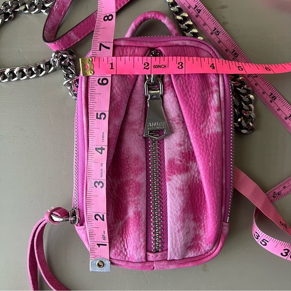 Aimee Kestenberg Tamitha Small Leather Crossbody Bag Pink Tie Dye - Picture 8 of 9